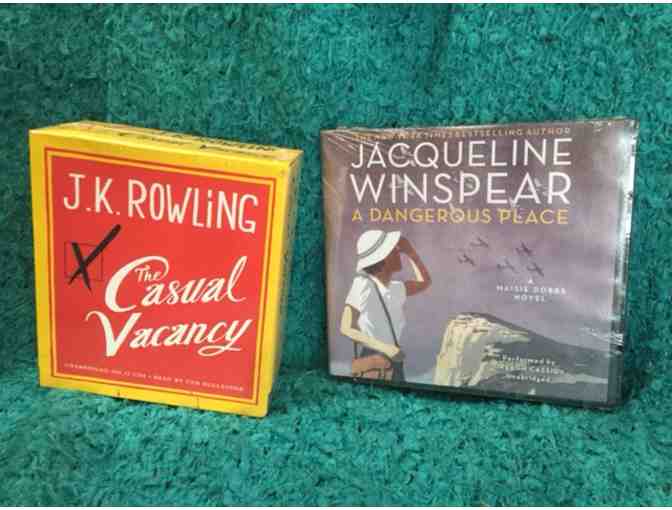 Two (2) Audio Books - Authors Jacqueline Winspear & J.K. Rowling