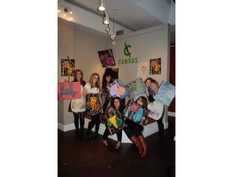 Ladies' Night out for 6 at CANVAS! Paint and Sip Studio