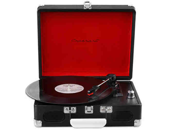 The Roadster 3-Speed Suitcase Turntable in Black