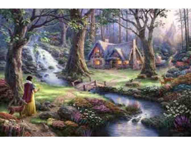 Thomas Kinkade Limited Edition Canvas Snow White Discovers The Cottage - Photo 1
