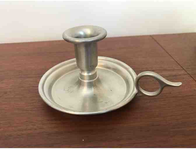 Williamsburg Bayberry Candles with Pewter Chamberstick