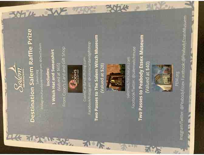 Destination Salem, MA Package- Museum Passes, Apparel, Souvenirs