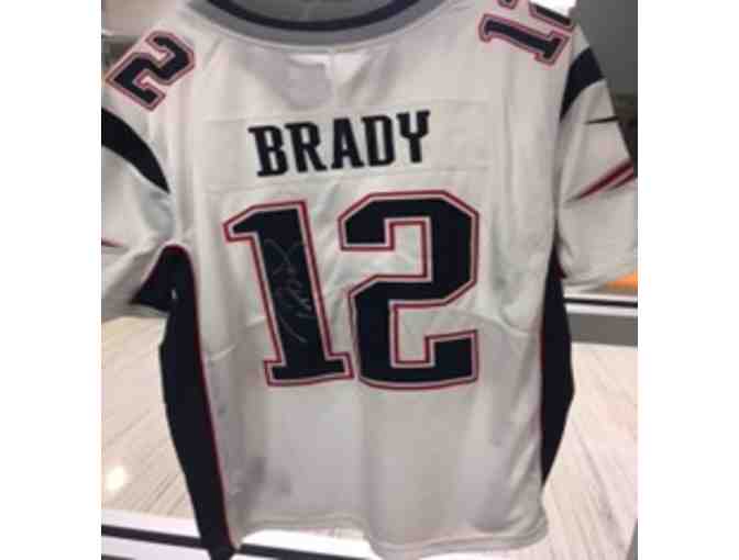 South Boston B & G Club- Tom Brady autographed Patriots Jersey and Gillette razor