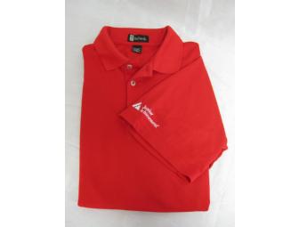 Red Junior Achievement polo shirt