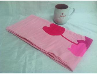 Pink Scarf & Coffee Mug