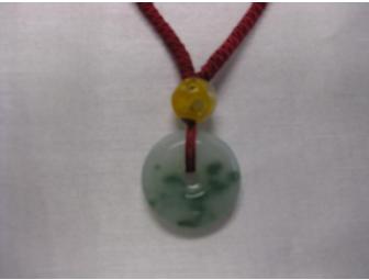 Jade Pendant on Cord Necklace