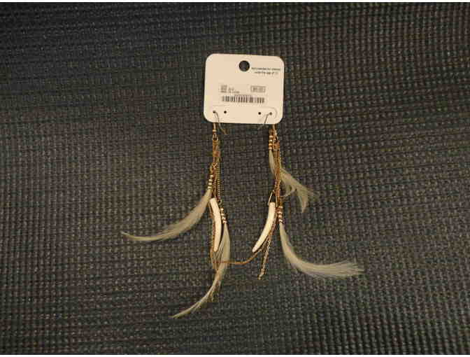 Gold Feather Earrings