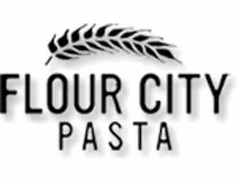 Gift Colander with Organic Pastas and Pickled Garlic Scapes from Flour City Pasta