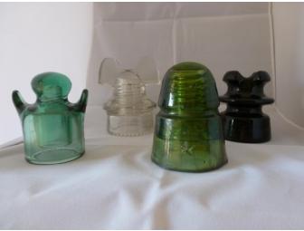 Set of 4 Glass Insulators!