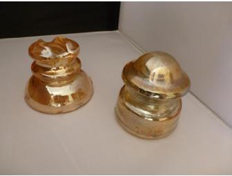 Set of 2 Glass Insulators