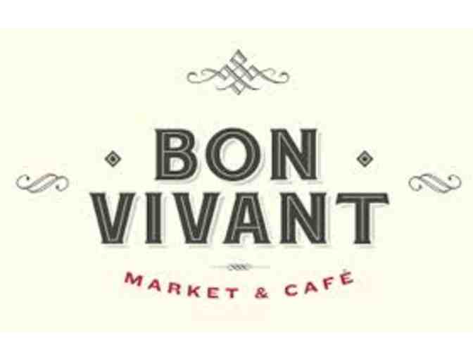 Bottle of Benziger Gewurtztramine and a $25 gift card to Bon Vivant Market & Cafe