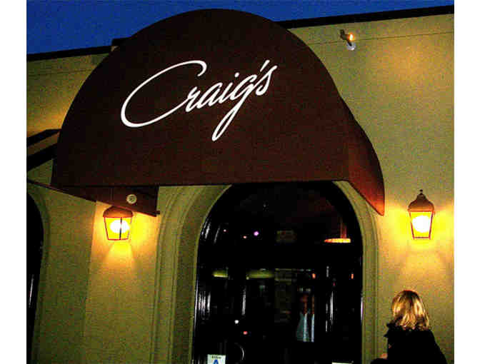 Dinner for Two at Craig's in West Hollywood