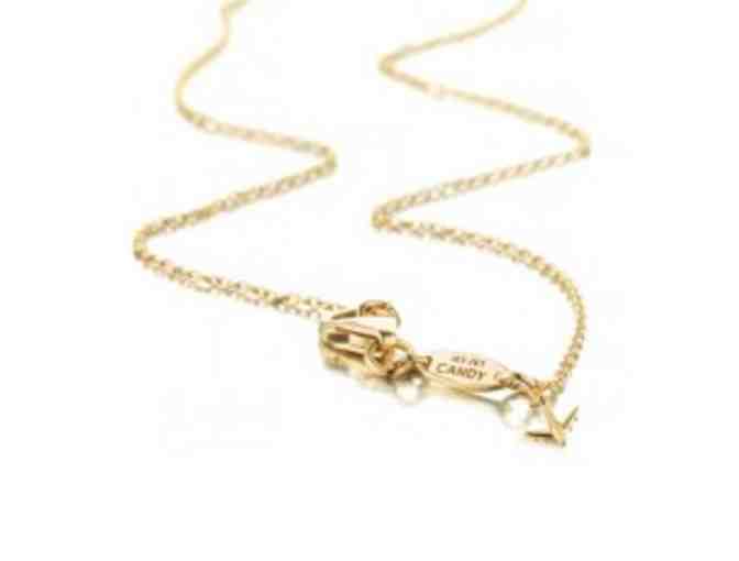 14K Gold LAX Luggage Tag Charm, Gold Vermeil Mini Plane & Gold Chain by Jet Set Candy
