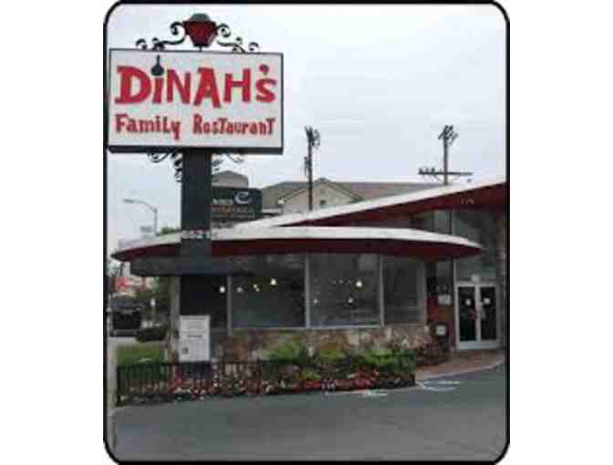Gift Certificate for 4 complete chicken dinners at Dinah's Family Restaurant