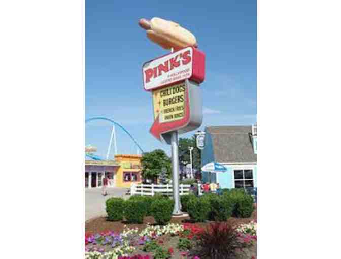 Five $10.00 gift cards to Pink's World Famous Hot Dog