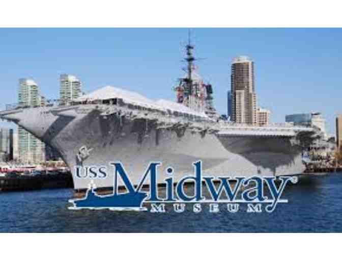 One family pack of four (4) Guest Passes to the USS Midway Museum
