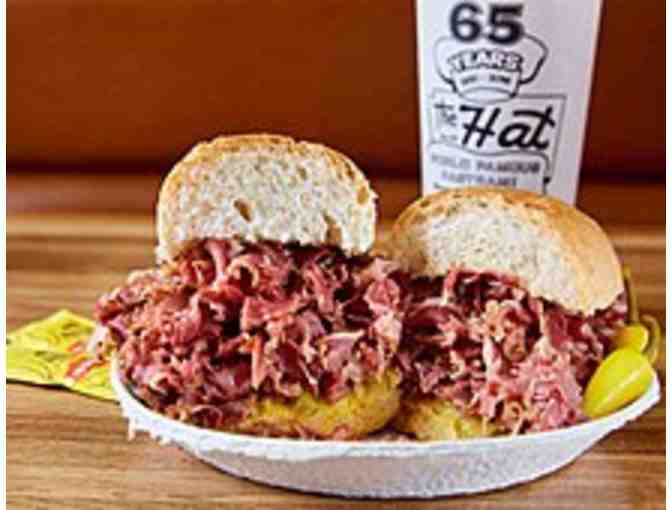 Four (4) Gift Certificates valid for a sandwich and soft drink at The Hat Pasadena