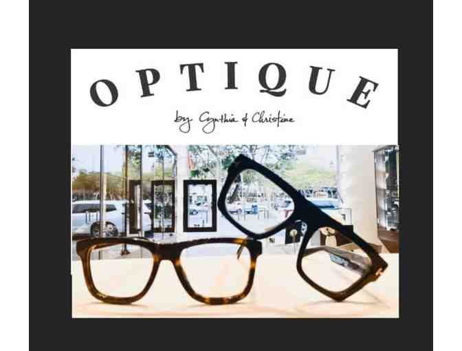 $100 Gift Certificate for eyewear at OPTIQUE by Cynthia & Christine