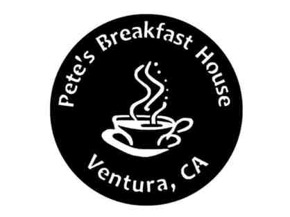 Three $40 gift certificates to Pete's Breakfast House