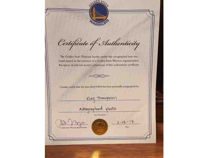 Klay Thompson Autograph Set w/Authentication and 2016-17 Bobble Head