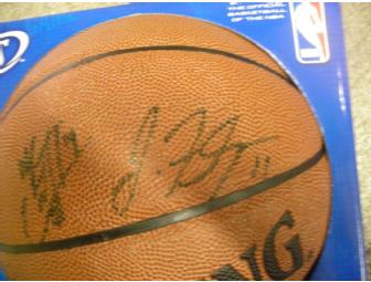 Wayne Ellington and Jonny Flynn Minnesota Timberwolves autographed basketball