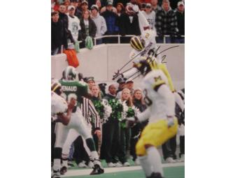 Charles Woodson autographed photograph of 'The Interception' against MSU