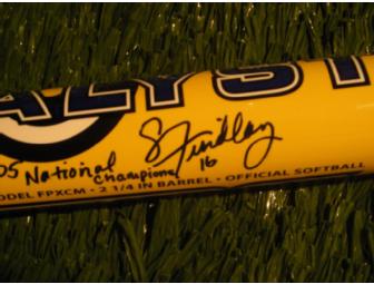 Samantha Findlay autographed softball bat