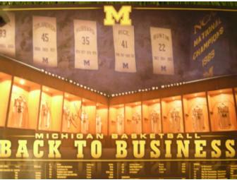 Manny Harris autographed oversized UofM poster
