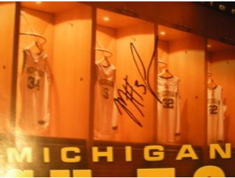 Manny Harris autographed oversized UofM poster