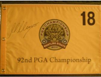 Martin Kaymer autographed 2010 PGA Championship pin flag