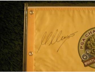 Martin Kaymer autographed 2010 PGA Championship pin flag