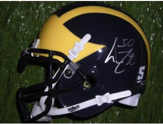 Larry Foote autographed Michigan mini-helmet