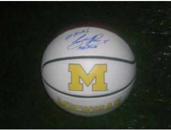Jalen Rose autographed Michigan basketball
