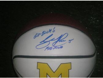 Jalen Rose autographed Michigan basketball