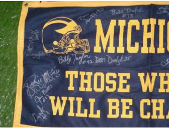 'Those Who Stay Will Be Champions' signed by 17 of Bo Schembechler's greatest