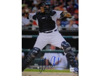 Alex Avila autographed photo and Todd Jones autographed cap from last Tigers Stadium game