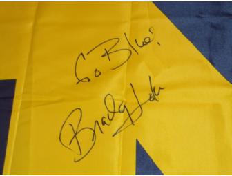 Brady Hoke autographed 3 ft x 5 ft Michigan Flag