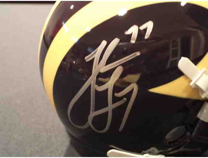 Jake Long autographed Michigan mini helmet