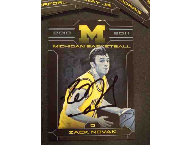 '10-'11 Michigan Basketball card set with Zach Novak card autographed