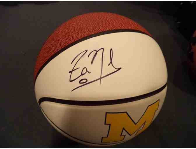 Zach Novak autographed Michigan basketball