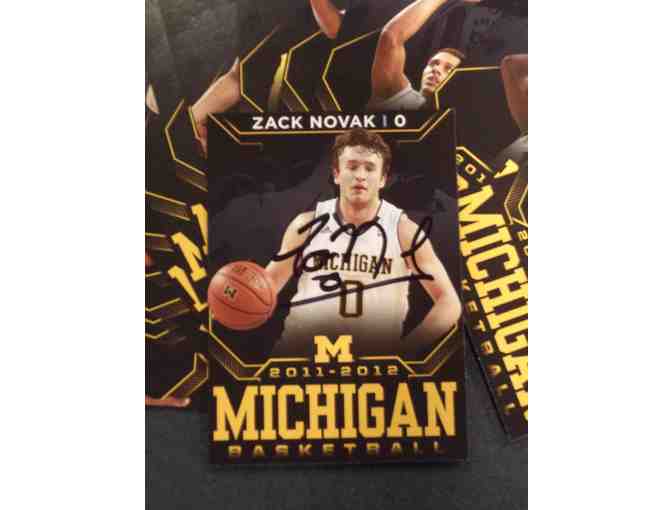 '11-'12 Michigan Basketball card set with Zach Novak card autographed