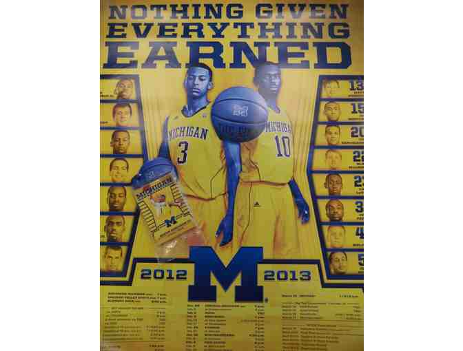 Official Athletic Dept issued 2012-13 Michigan Basketball poster & unopened team card set!