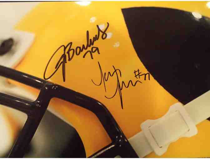 Jon Jansen and Jeff Backus autographed 12x18 photograph
