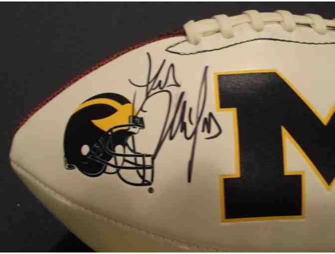 Les Miles autographed Michigan football