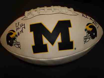 Curt Mallory and Mike Mallory autographed Michigan football