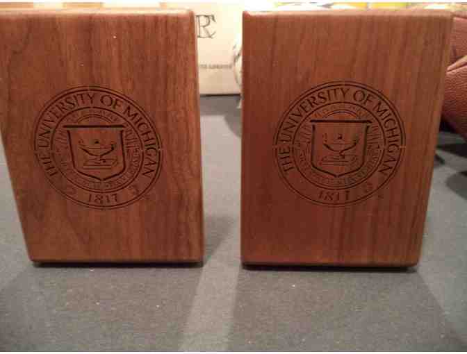 MIchigan wooden bookends