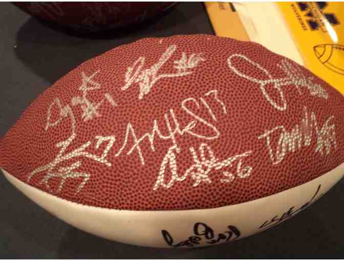 Jake Long, Dan Dierdorf, Brandon Graham - 22 Michigan greats signed football