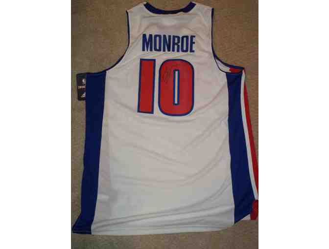 Greg Monroe autographed Detroit Pistons jersey