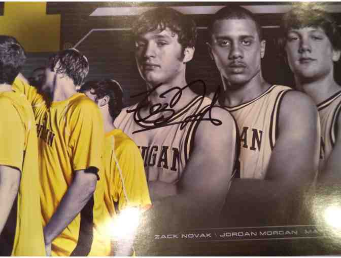 '10-'11 Michigan Basketball season poster with Zach Novak autograph