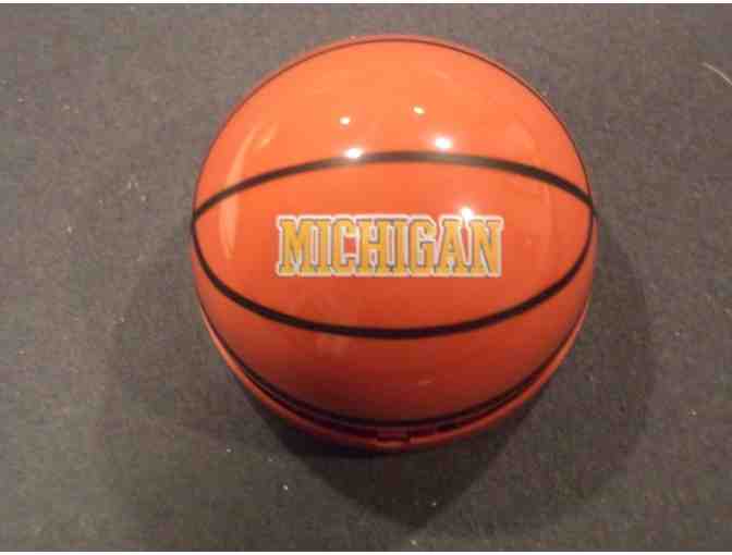 Michigan basketball shaped travel alarm clock